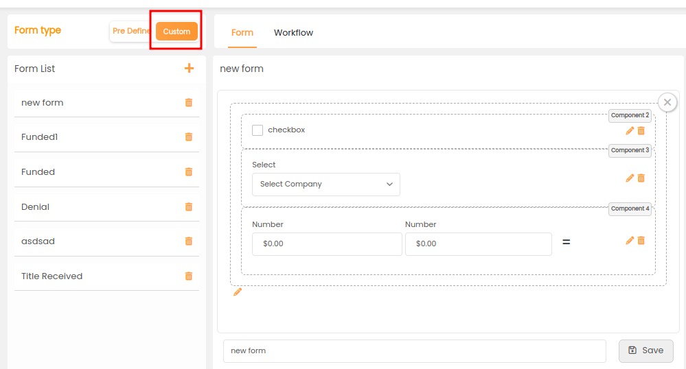 For creating Custom forms